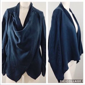 Athena Marie Draped Blue Jacket Cardigan